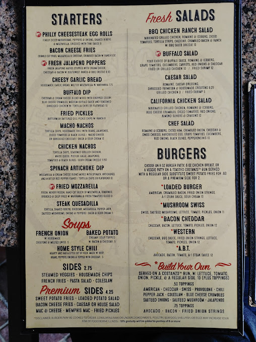 Menu Buffalo Brothers Of Lake Boone - 24