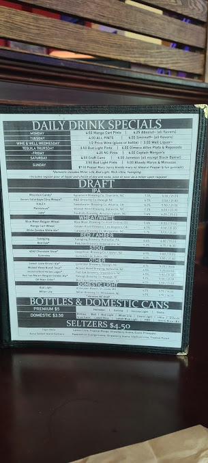 Menu Buffalo Brothers Of Lake Boone - 28