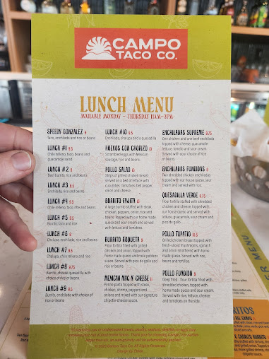 Menu Campo Taco Co. - 23