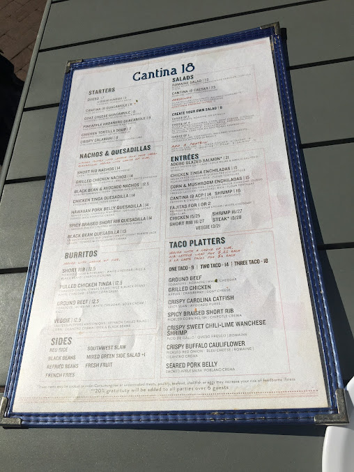 Menu Cantina 18 - 23