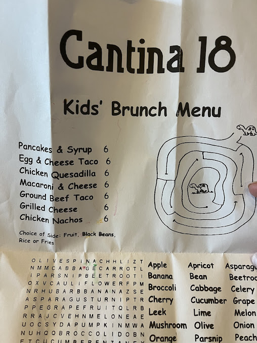 Menu Cantina 18 - 26