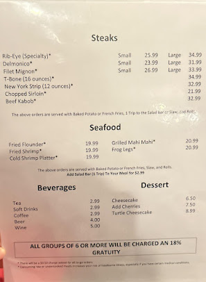 Menu Carolina Restaurant Steak House - 20