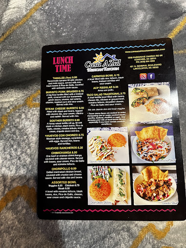 Menu Casa Azul Mexican Kitchen Lincolnton - 28