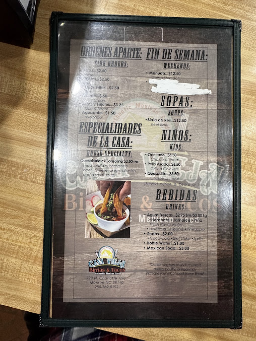 Menu Casa Vieja Birrias Y Tacos - 20