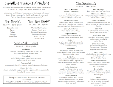 Menu Cavallos Imported Italian Food - 16