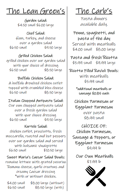 Menu Cavallos Imported Italian Food - 17