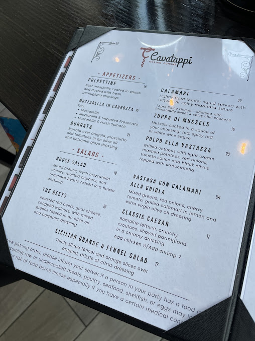 Menu Cavatappi Nyc - 22
