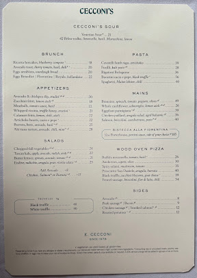 Menu Cecconi's Dumbo - 20