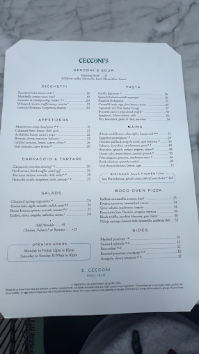 Menu Cecconi's Dumbo - 22