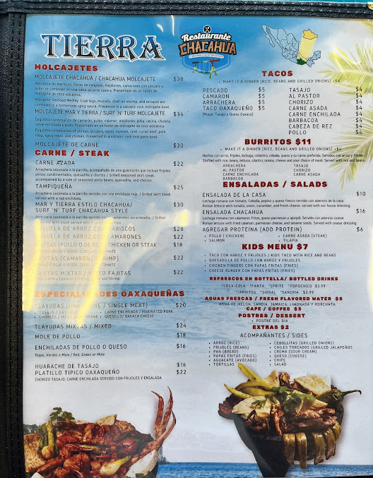 Menu Chacahua Mexican Restaurante - 21