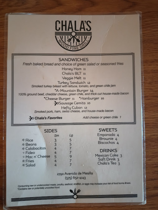 Menu Chalas Wood Fire Grill - 25