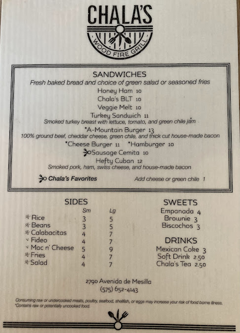 Menu Chalas Wood Fire Grill - 29