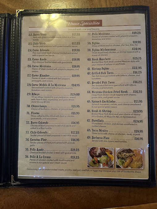 Menu Chavolos Mexican Restaurant - 22