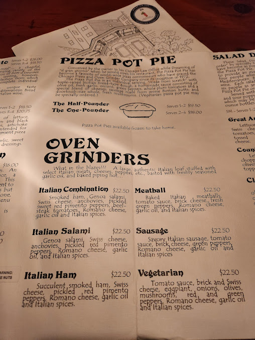 Menu Chicago Pizza And Oven Grinder Company - 24