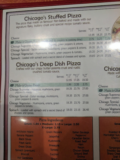 Menu Chicago's Pizza - 29
