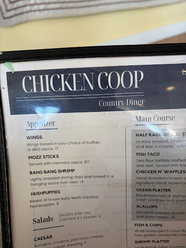 Menu Chicken Coop Country Diner - 24