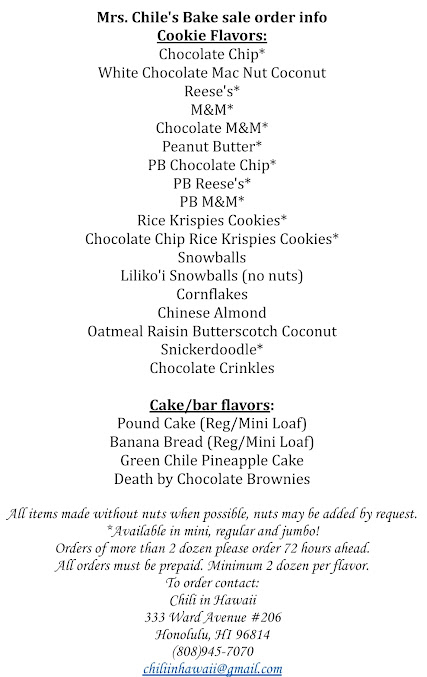 Menu Chili In Hawaii - 23