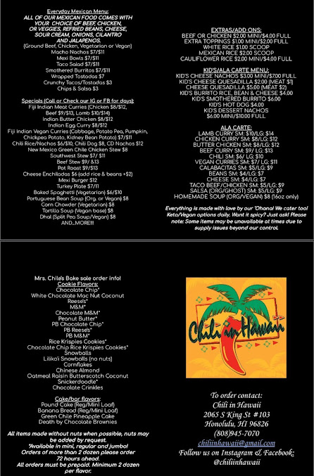 Menu Chili In Hawaii - 20