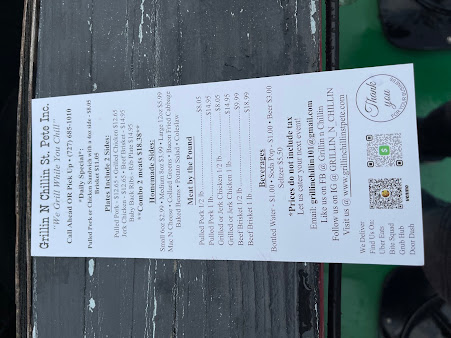 Menu Chillin And Grillin Shack - 20