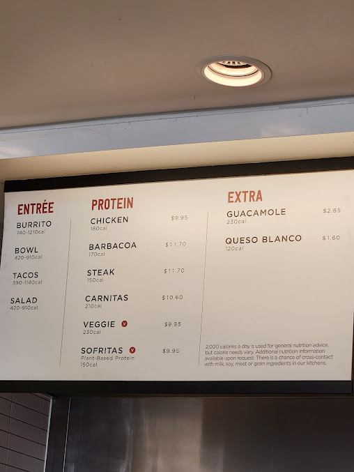 Menu Chipotle Mexican Grill - 20