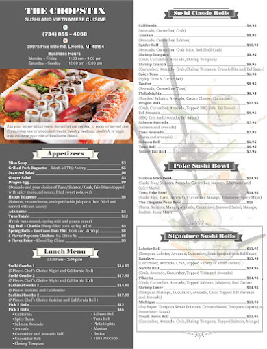 Menu Chop Stix - 23
