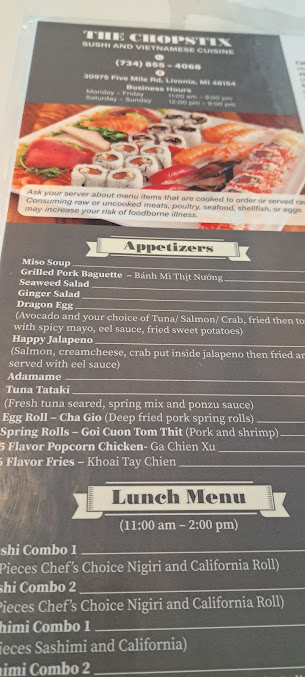 Menu Chop Stix - 29
