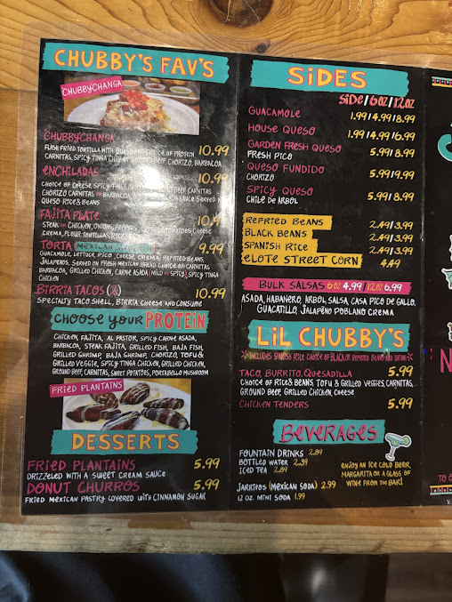 Menu Chubby's Tacos Raleigh - 24