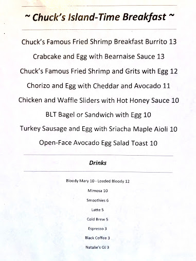 Menu Chucks Seafood Restaurant - 22
