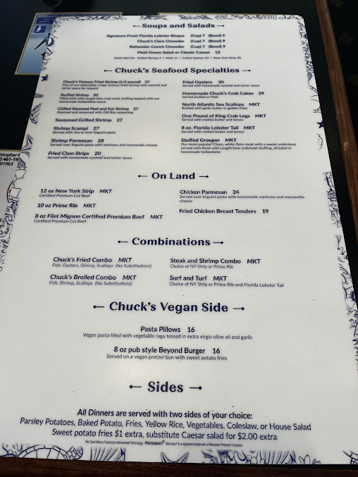 Menu Chucks Seafood Restaurant - 27