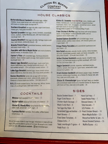 Menu Clinton St. Baking Company - 21