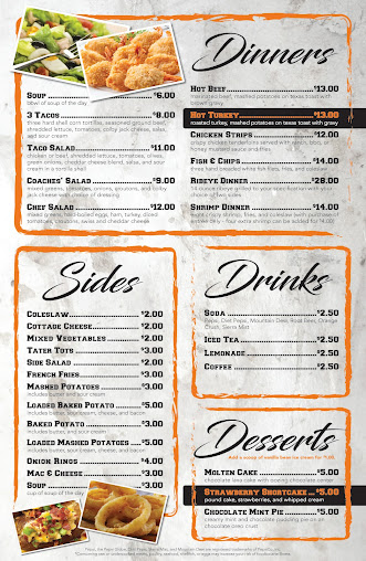Menu Coaches Corner Sports Bar Grill - 21