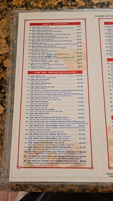 Menu Com Tam Thanh - 23