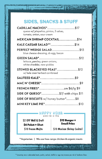 Menu Commodore Ii - 20
