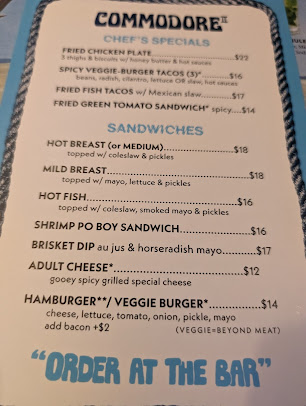 Menu Commodore Ii - 27