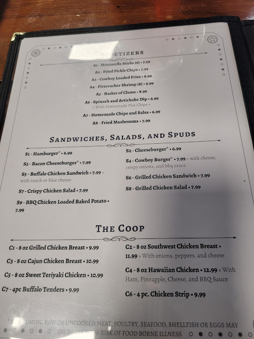 Menu Cowboy Steak House - 24