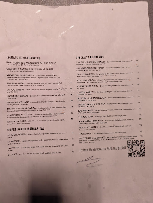 Menu Cowgirl Seahorse - 27