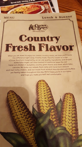 Menu Cracker Barrel Old Country Store - 26