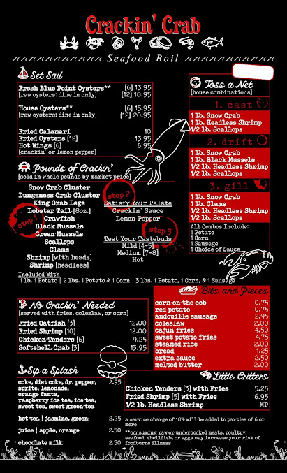 Menu Crackin Crab Seafood Boil - 28