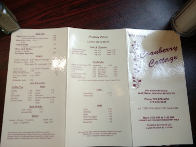 Menu Cranberry Cottage - 26