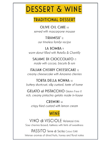 Menu Cremini's - 25