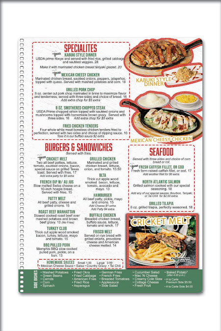 Menu Cross Eyed Cricket - 18