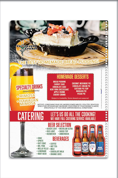 Menu Cross Eyed Cricket - 25