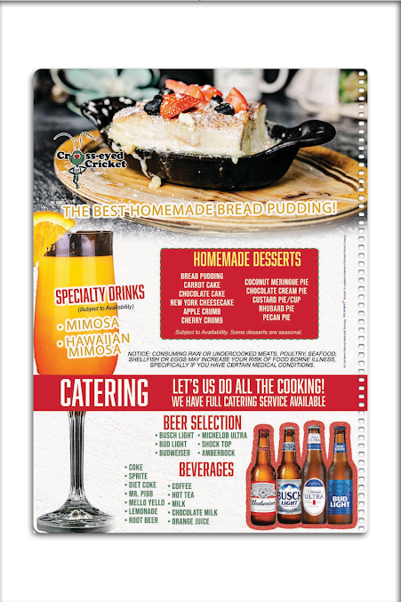 Menu Cross Eyed Cricket - 26