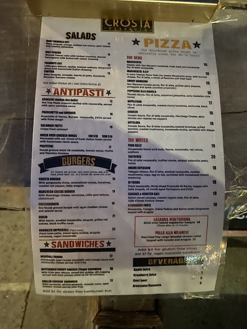 Menu Crosta - 22