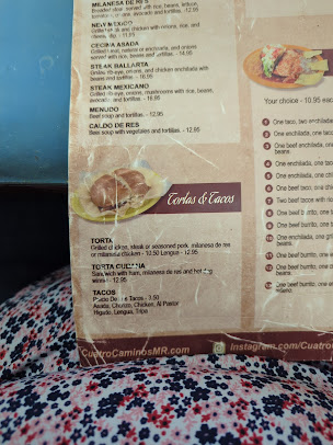 Menu Cuatro Caminos Mexican Restaurant - 28