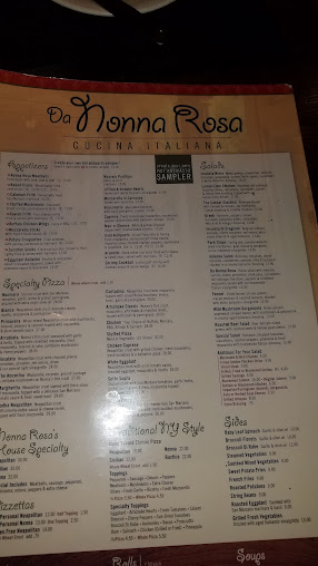 Menu Da Nonna Rosa Restaurant & Pizzeria - 21
