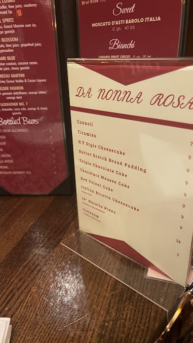 Menu Da Nonna Rosa Restaurant & Pizzeria - 22