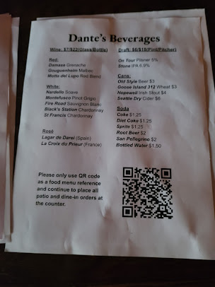 Menu Dante’s Tavern - 22