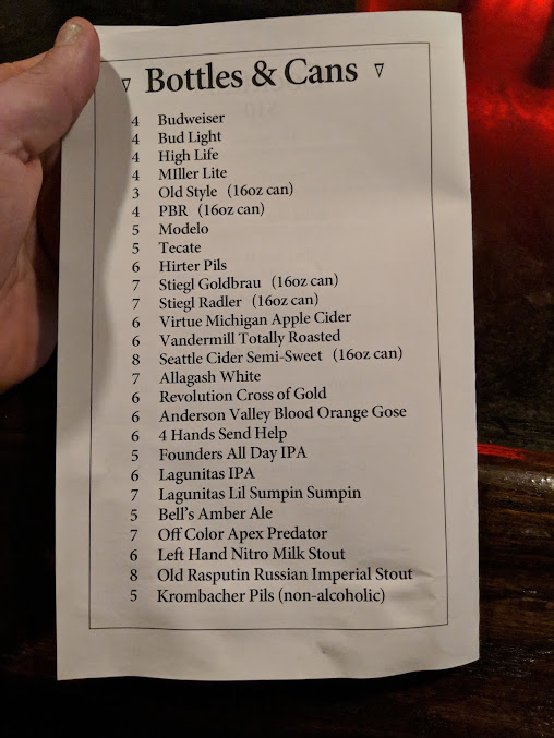 Menu Dante’s Tavern - 25