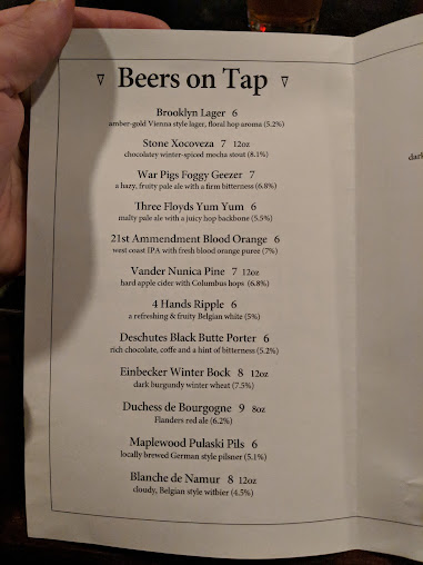Menu Dante’s Tavern - 26